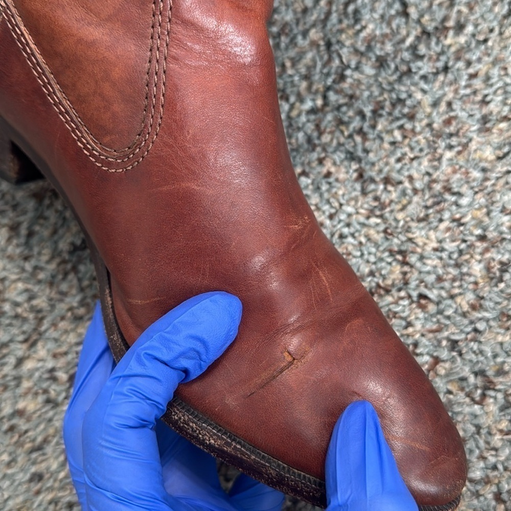 Frye Button Brown Leather Zip Riding 6M 3475894 - Picture 11 of 17